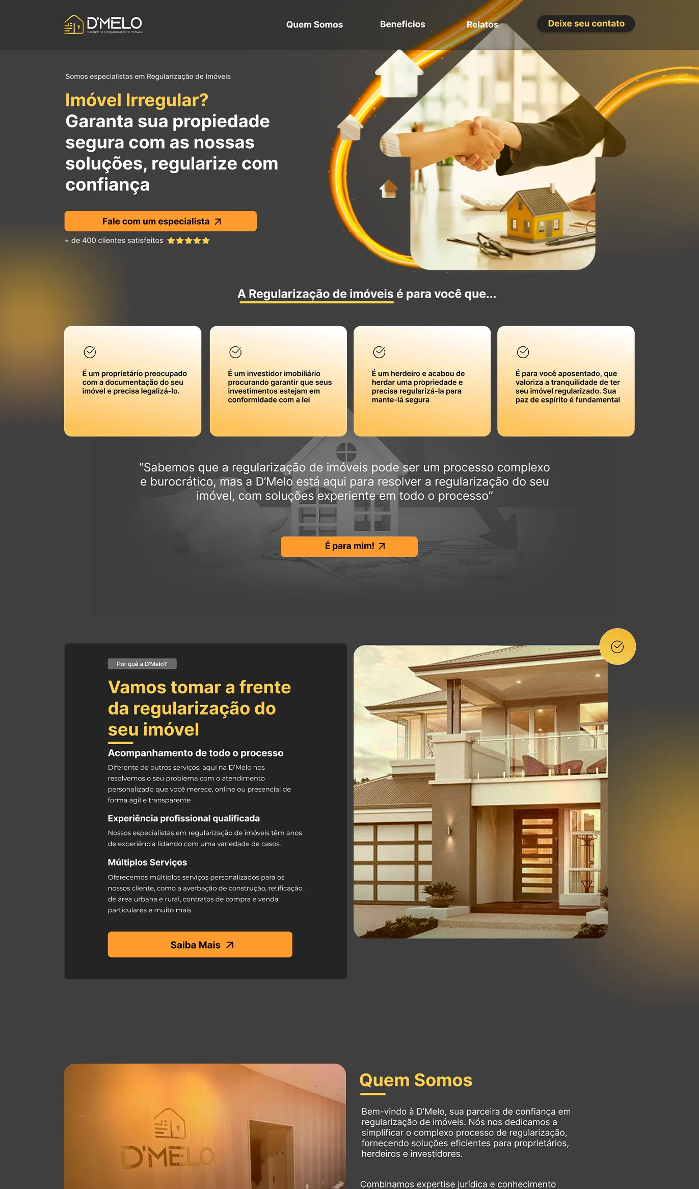 Landing Page D'Melo Advocacia